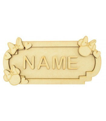 Laser Cut Personalised 3D Fancy Street Sign - Girl Mouse Themed - Size Options